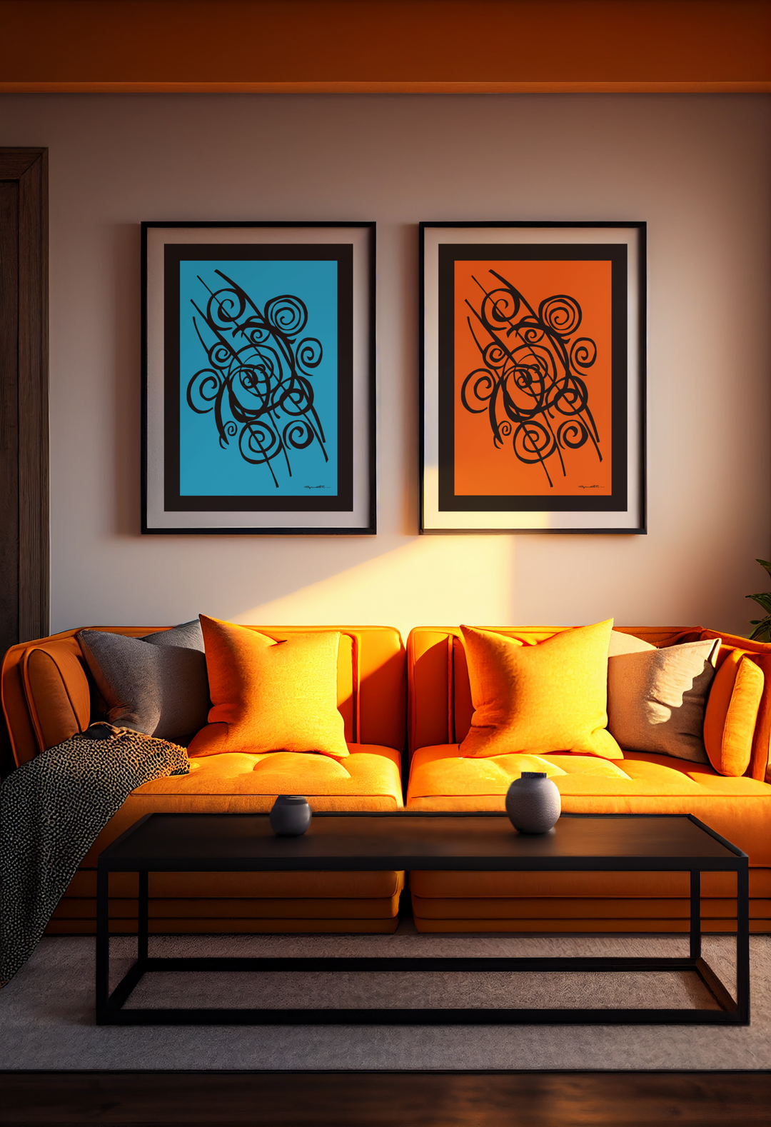 Abstract Wall Art Trend Color Fill