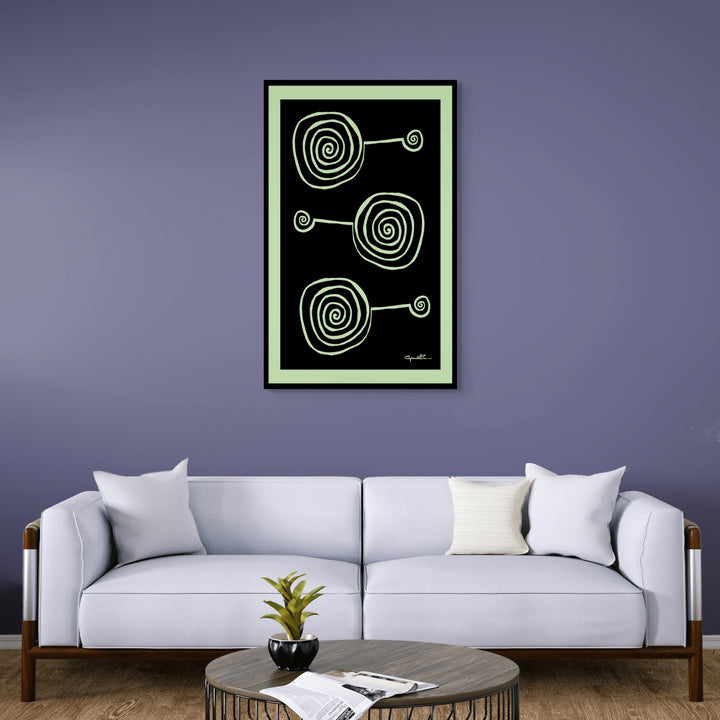 Abstract Wall Art Printed on Canvas Lollypops