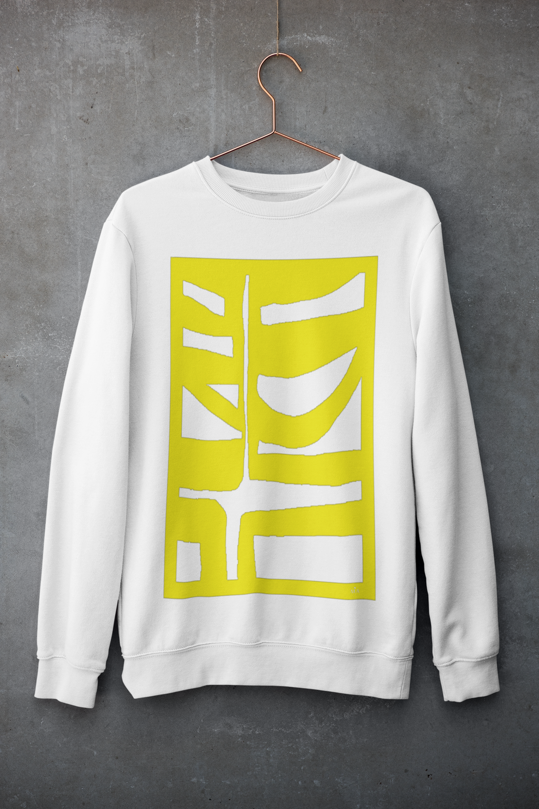 Abstract Sweatshirt BI-500 in Black or White Cotton Blend